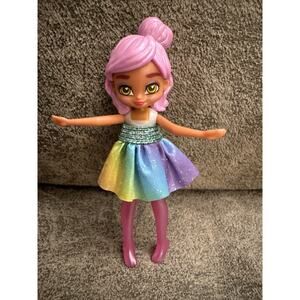 Hairmazing Brand 3” Poseable Mini Doll with Removable Skirt